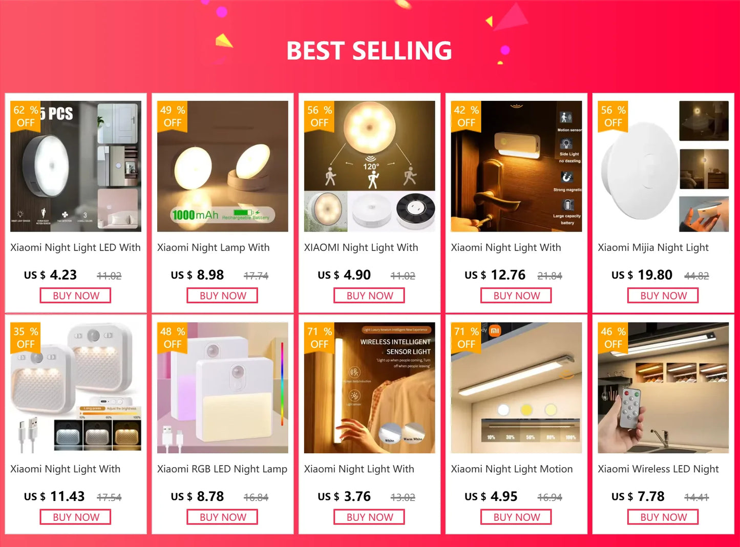 FlowSense – Wireless LED 360° Rotatable Sensor Night Light.
