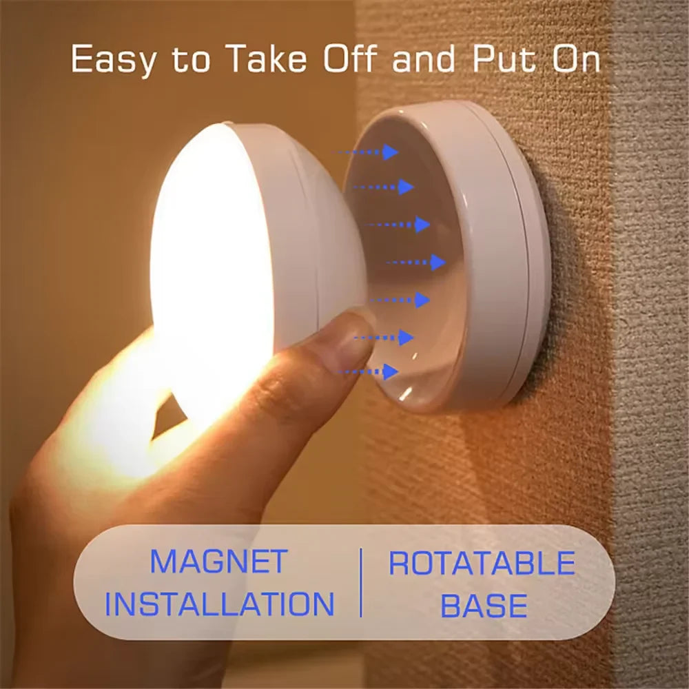 FlowSense – Wireless LED 360° Rotatable Sensor Night Light.