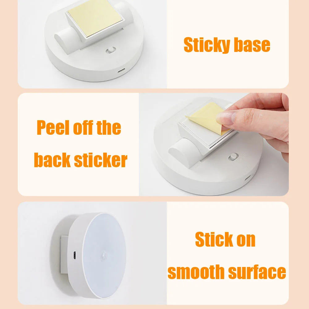 FlowSense – Wireless LED 360° Rotatable Sensor Night Light.