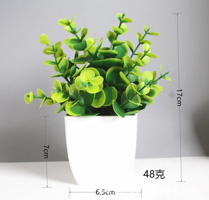 Bonsaï d'eucalyptus artificiel – Décoration verte pour l'intérieur et l'extérieur