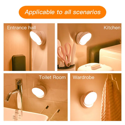 FlowSense – Wireless LED 360° Rotatable Sensor Night Light.