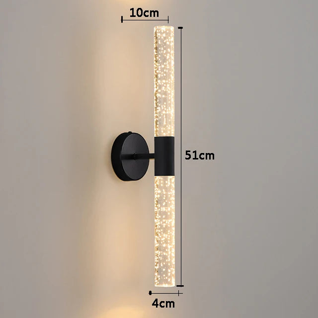 Applique murale LED Nordic Bubbles Crystal Rod – Élégance moderne