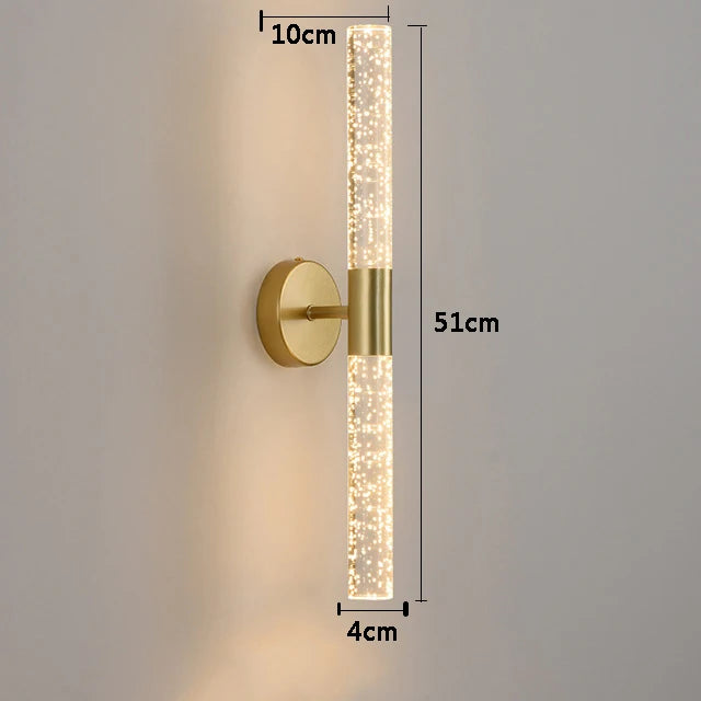 Applique murale LED Nordic Bubbles Crystal Rod – Élégance moderne
