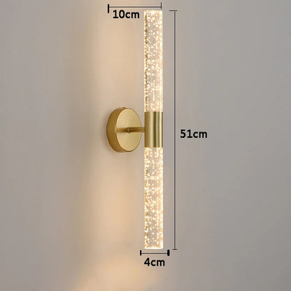 Applique murale LED Nordic Bubbles Crystal Rod – Élégance moderne