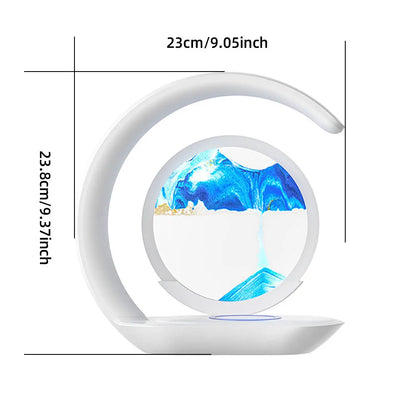 SandGlow Lamp – 3D Hourglass Desk Lamp with Wireless Charging